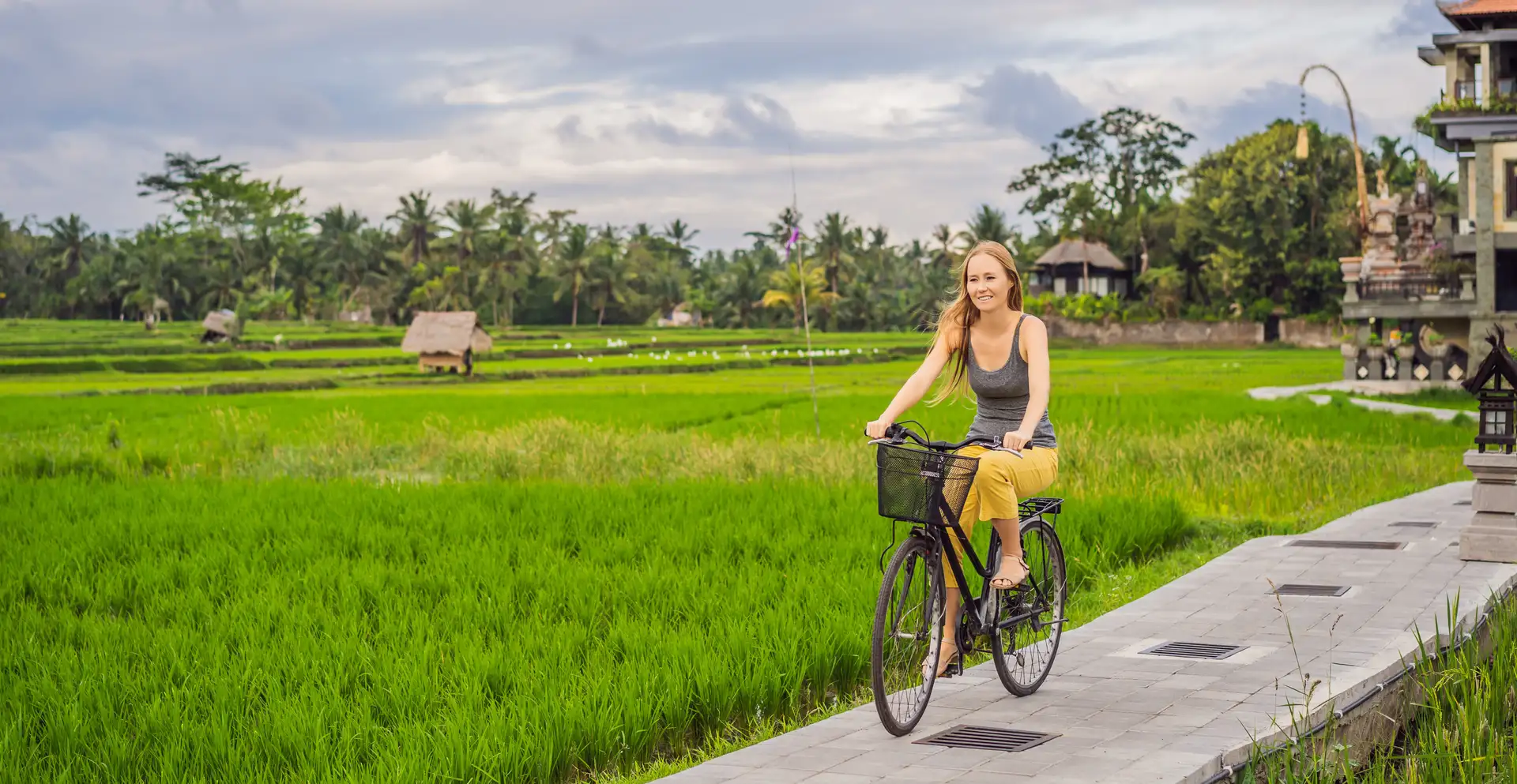 Scenic East Bali bicycle tour through rice fields, mountains, and villages.